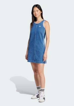 adidas Originals ADICOLOR DENIM 3-STRIPES TANK - Denim dress - indigo denim