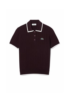 Lacoste Sport, LACOSTE SPORT - DAMES PULLY - Polo - marron blanc-zb