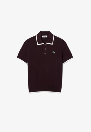 Lacoste Sport, LACOSTE SPORT - DAMES PULLY - Polo - marron blanc-zb