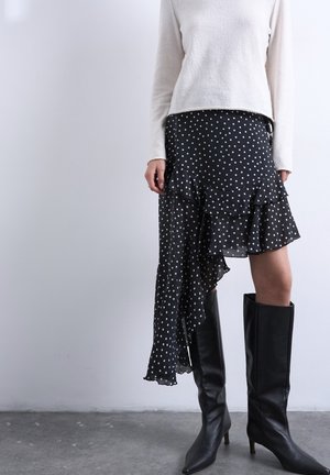 MINNA - A-lijn rok - black