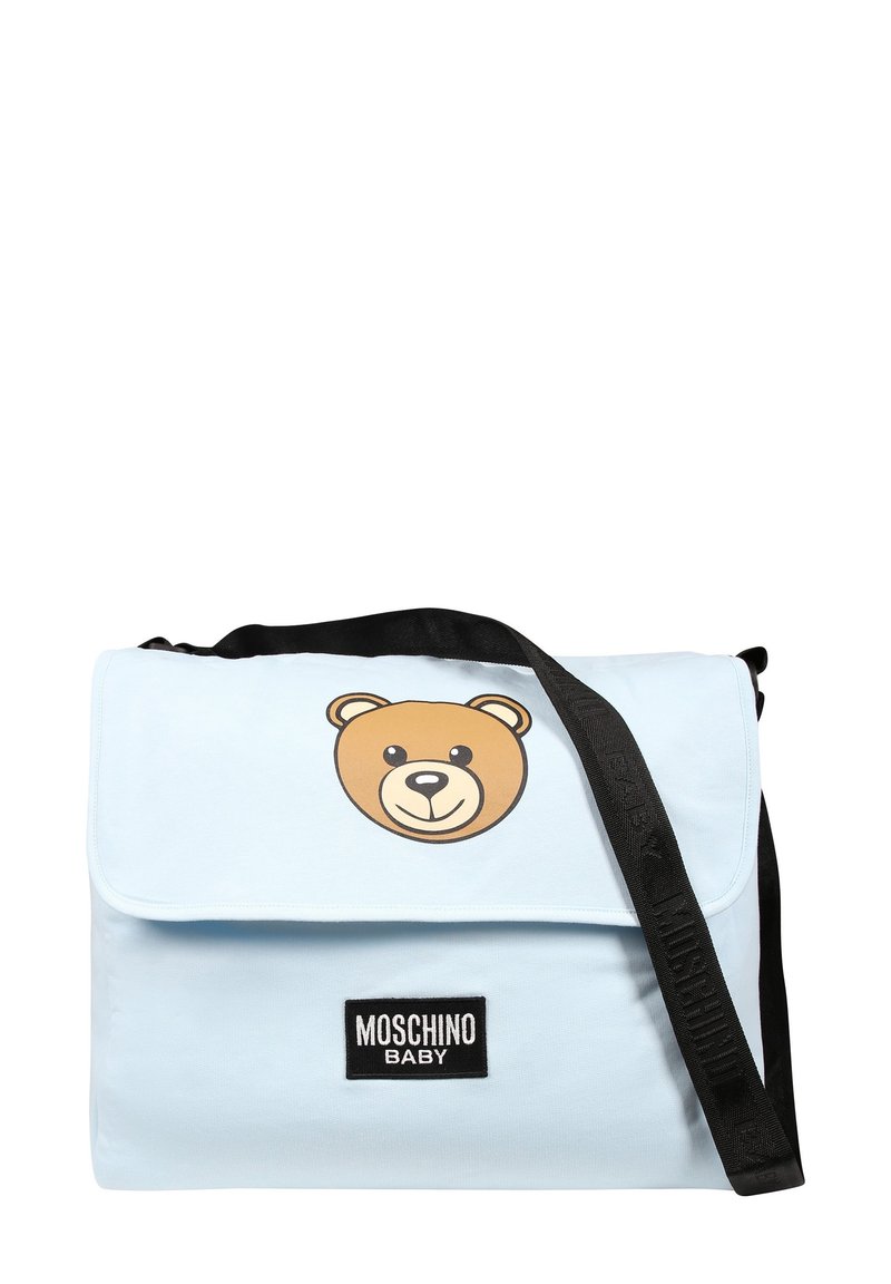 MOSCHINO CON LOGO - Borsa a tracolla - light blue