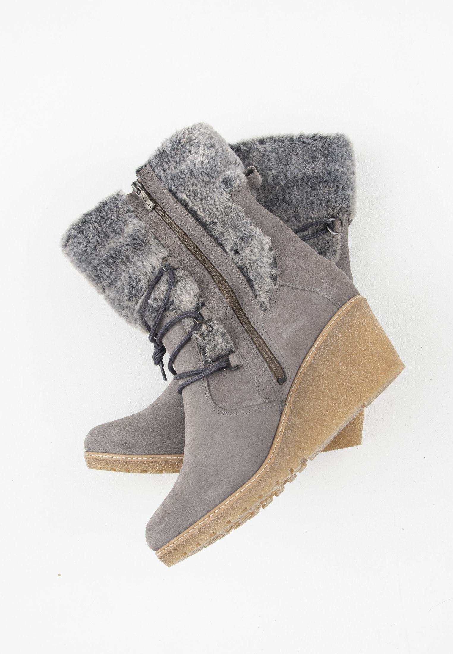 Tamaris Laarzen met sleehak - grey/Grijs - Zalando.nl