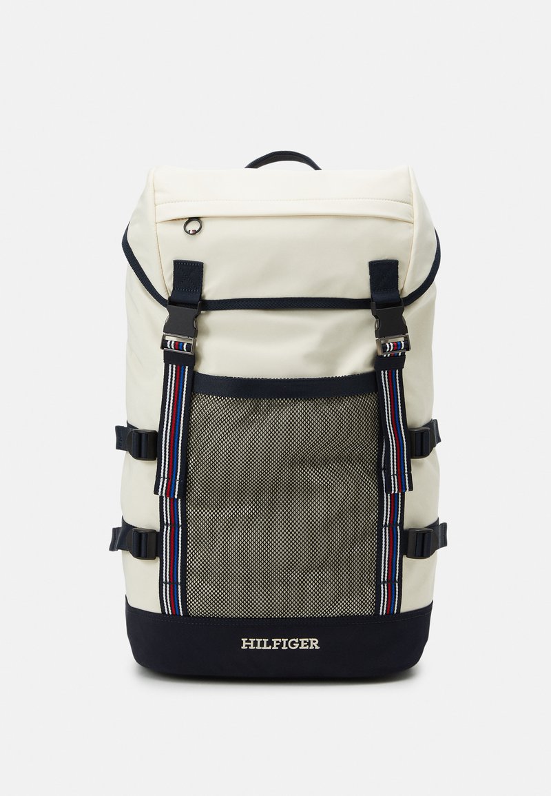 Tommy Hilfiger MONOTYPE FLAP BACKPACK - Tagesrucksack - calico/offwhite ...