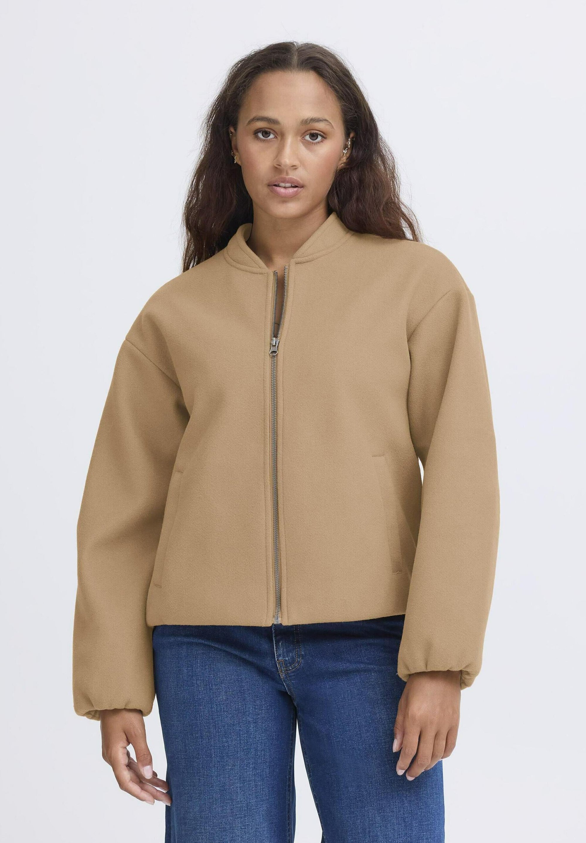 ICHI JANNET Bomber Jacket tiger's eye/brown