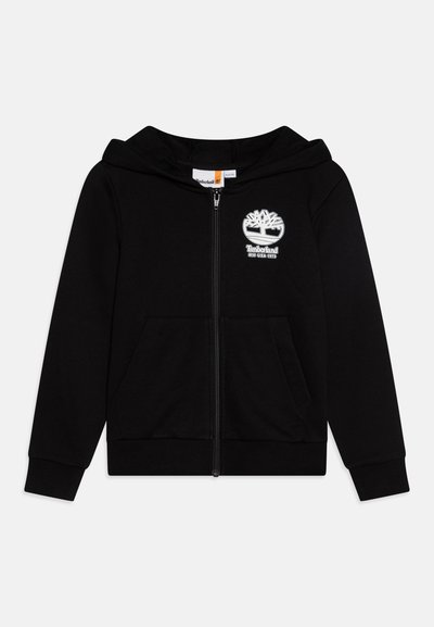 HOODED CARDIGAN - Sweat zippé - black/white