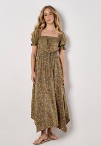 Apricot SARASA MILKMAID - Vestido largo - khaki
