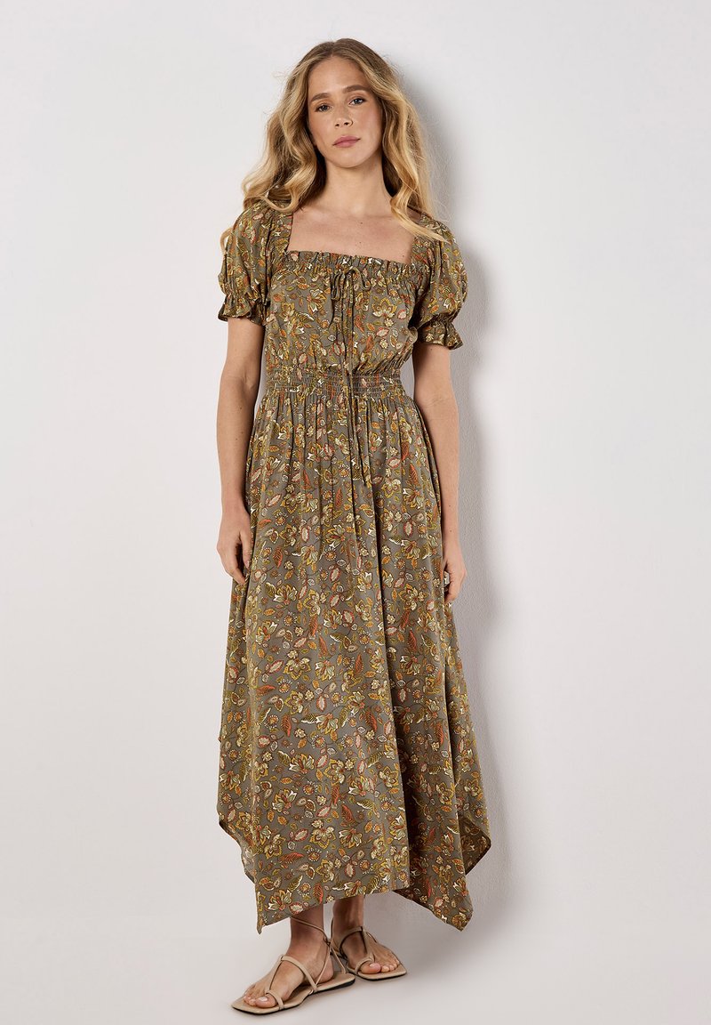 Apricot SARASA MILKMAID - Vestido largo - khaki