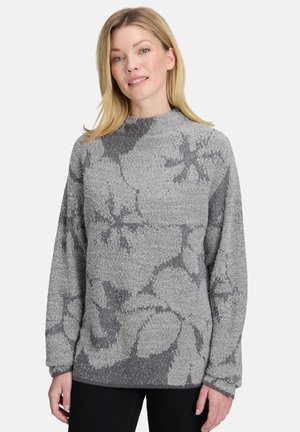 MIT JACQUARD - Strickpullover - patch grey grey