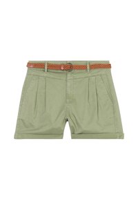 MIT GÜRTEL - Short - vert kaki