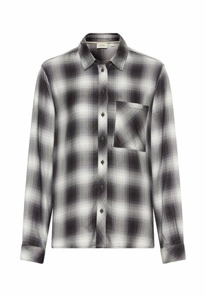 Hemdbluse - grey melange check