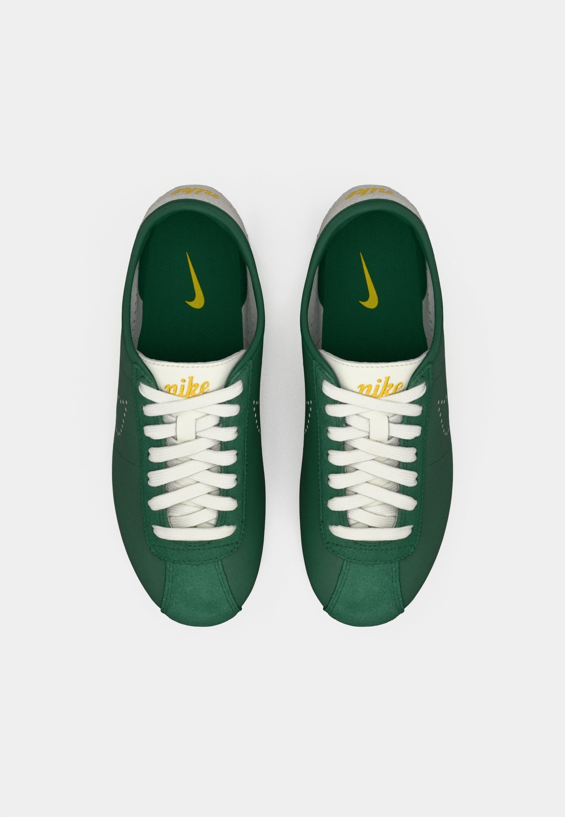 nike cortez green and yellow