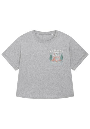 ALWAYS EXPLORING NEVER LOST - T-shirt print - heather grey