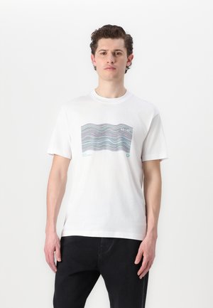TOM TAILOR DENIM PRINTED - Print T-shirt - white