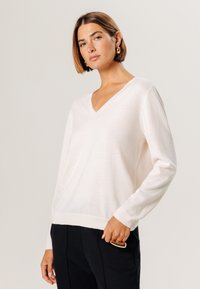 Rodier V-NECK - Strickpullover - blanc