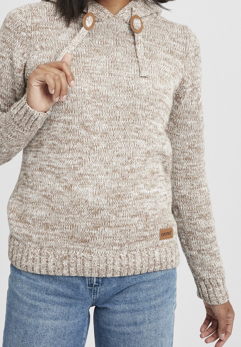 Oxmo Stickad tröja - beige