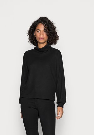 COSY ROLL NECK - Sweter - deep black