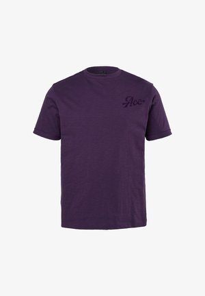 JP1880, T-SHIRT, SHORT SLEEVE, CHEST PRINT, UP TO 8XL - Print T-shirt - dark violet