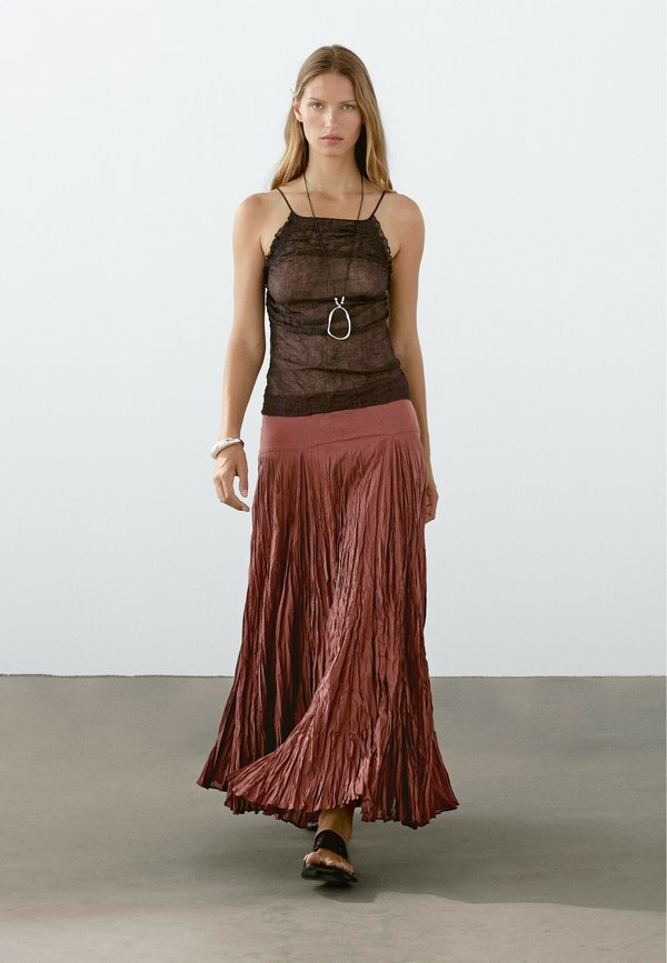 OPEN BACK HALTER - Top - bordeaux2