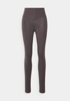 HIGH WAISTED GYM LEGGINGS - Leggings - marron