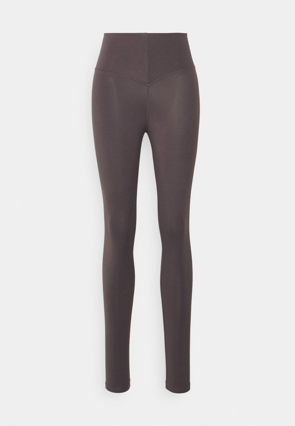 HIGH WAISTED GYM LEGGINGS - Leggings - marron3