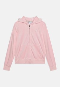 Juicy Couture - DIAMANTE ZIP THROUGH HOODIE - Felpa con zip - almond blossom Immagine in miniatura 1