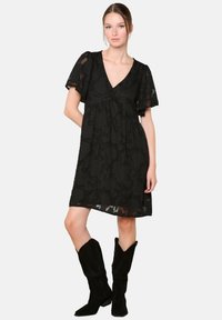 LolaLiza DOLL WITH V-NECK - Dnevna obleka - black