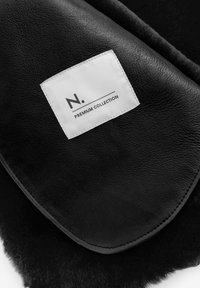 Next REAL AVIATOR REGULAR FIT - Kožená bunda - black