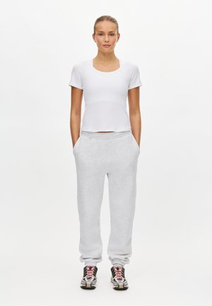 BASE - Træningsbukser - light grey melange