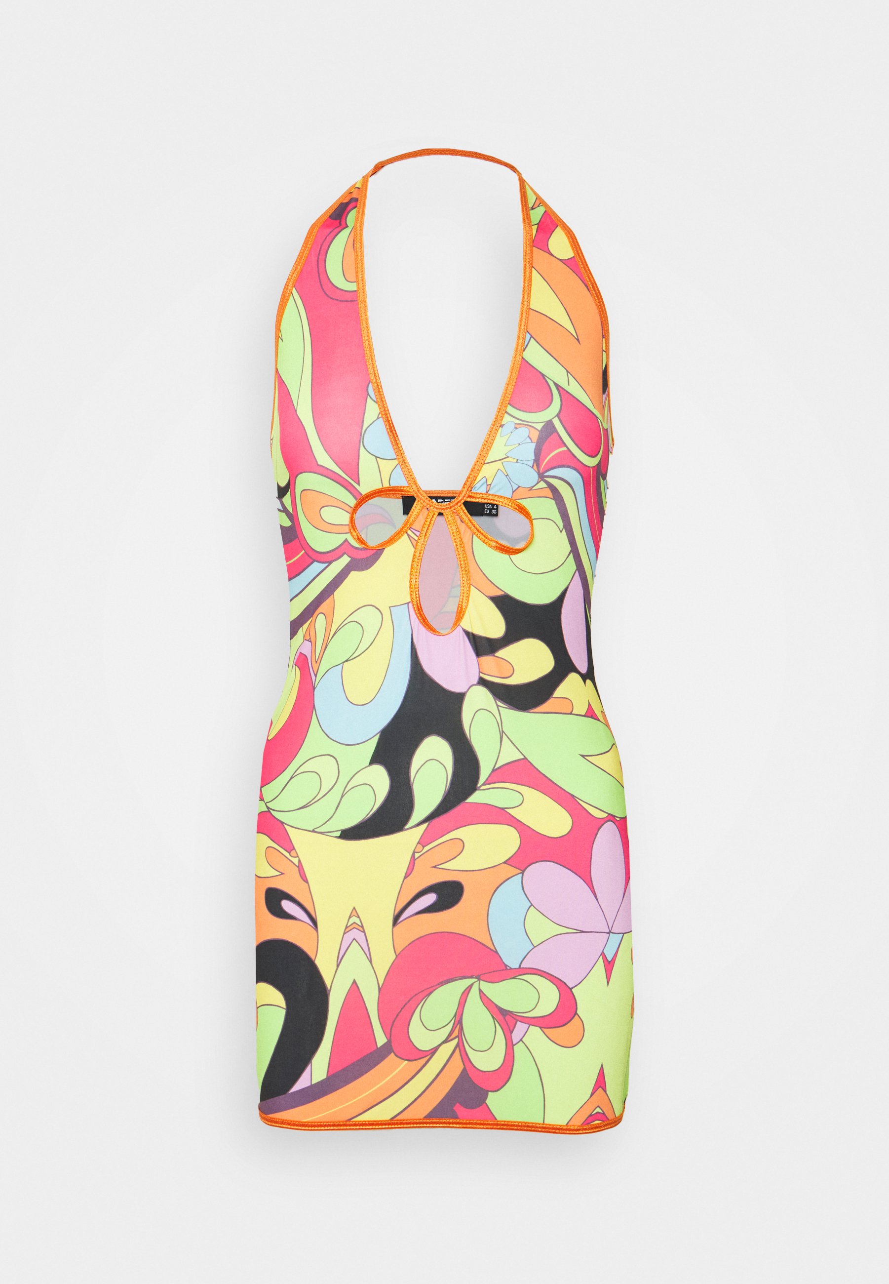 Jaded London PLUNGE HALTER MINI DRESS 