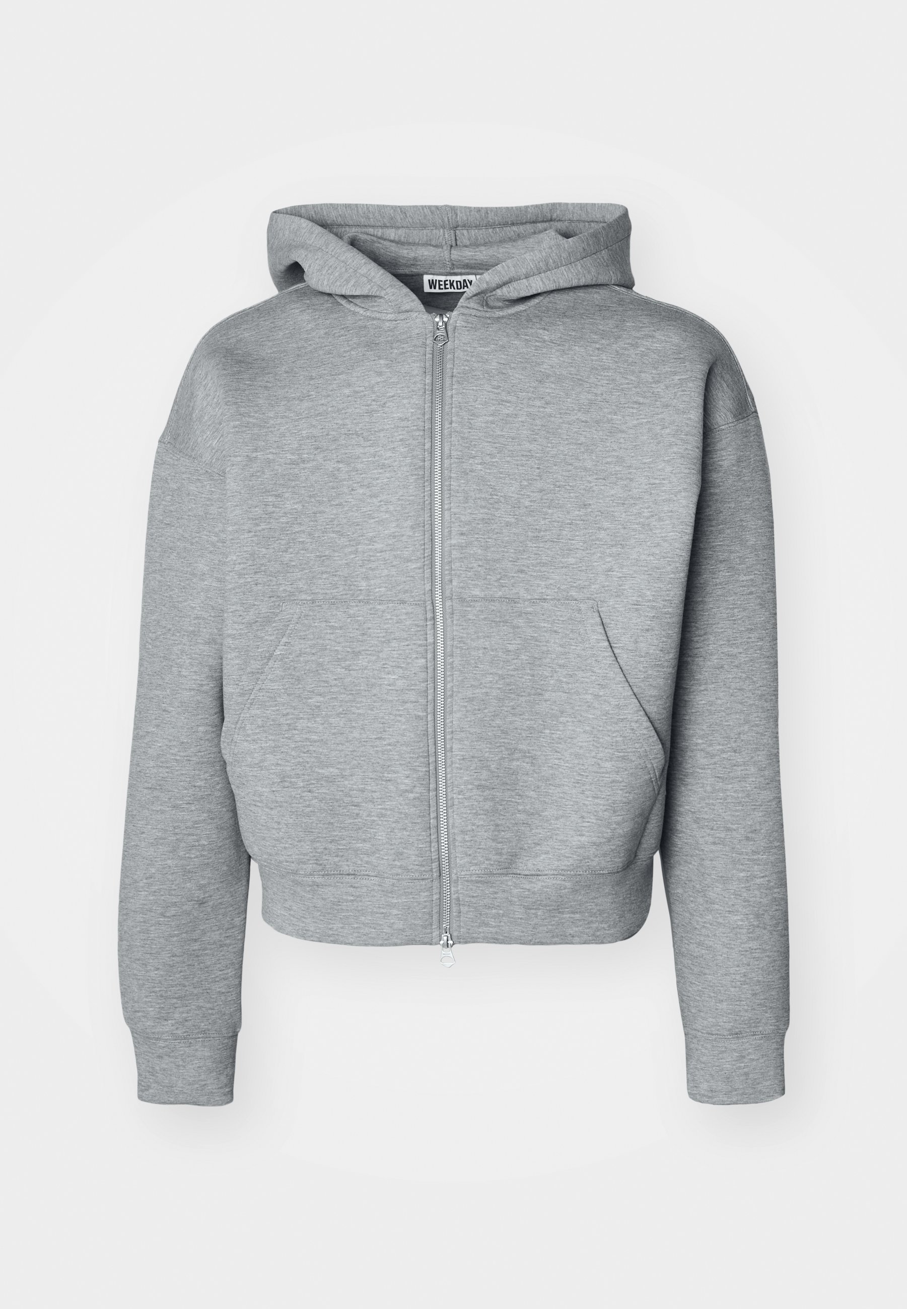 Weekday SIMON SCUBA ZIP HOODIE - Zip-up sweatshirt - grey