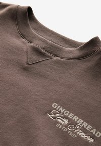 Next CHRISTMAS GINGER BREAD LATTE GRAPHIC CREW NECK - Bluză de molton - chocolate brown