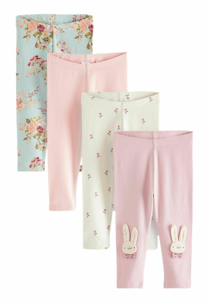 Next - 4 PACK - Leggingsit - pink bunny, Suurenna