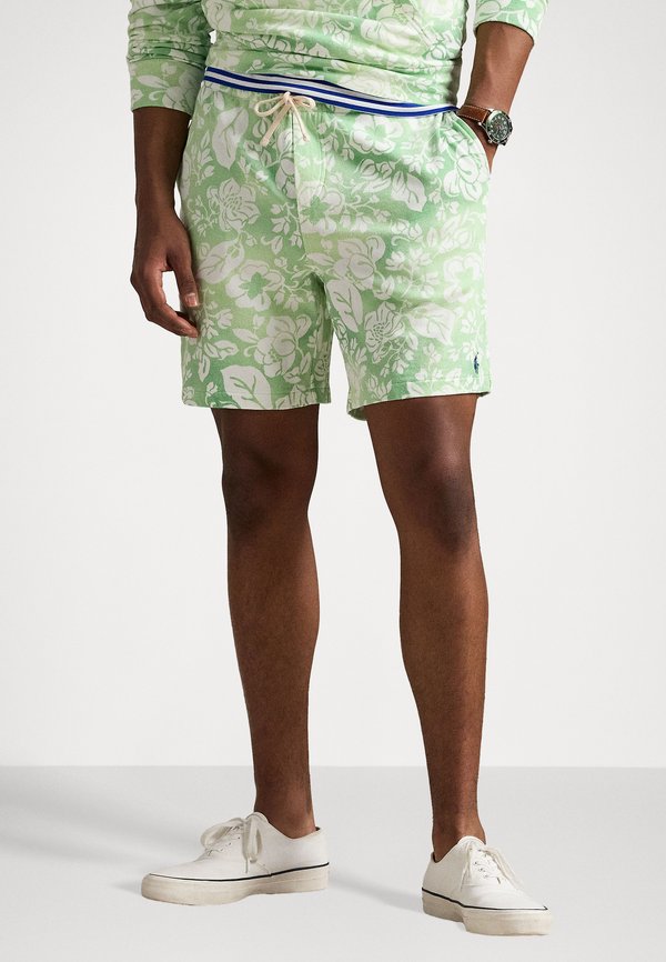 FLORAL SPA TERRY SHORT - Shorts - mangrove pistacho