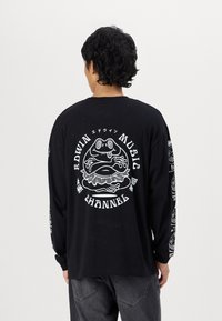 Edwin MUSIC CHANNEL UNISEX - Top dugih rukava - black
