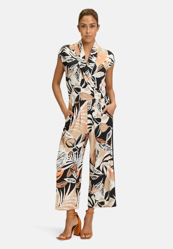 MIT EINGRIFFTASCHEN - Jumpsuit - schwarz braun