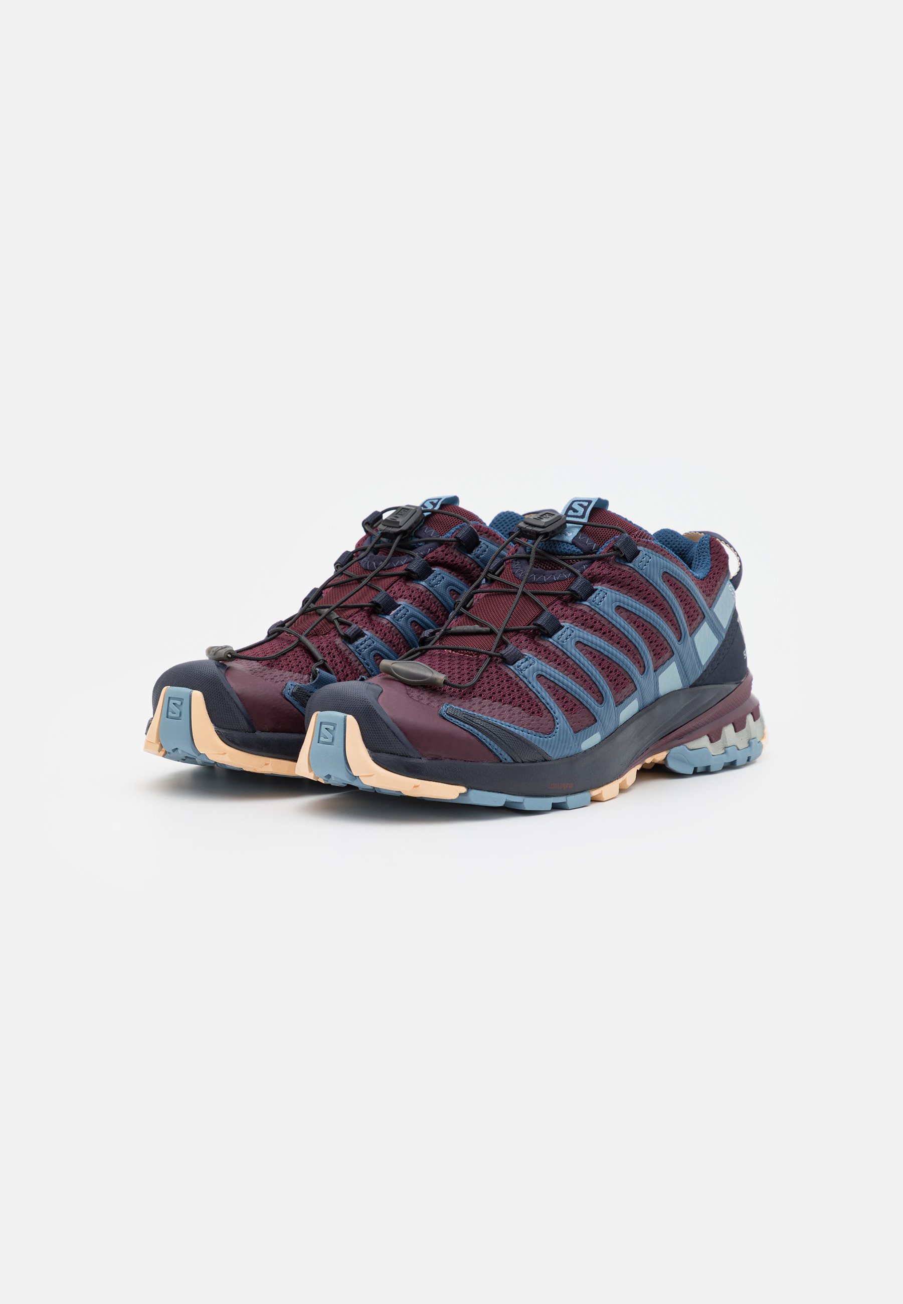 Salomon XA PRO 3D V8 - Zapatillas de trail running - wine tasting/night  sky/almond cream/rojo oscuro - Zalando.es
