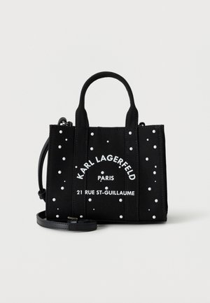 KARL LAGERFELD, SQUARE MINI PEARLS TOTE - Дамска чанта - black