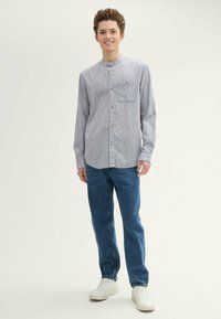 TOM TAILOR DENIM STRUCTURED - Chemise - navy white structure