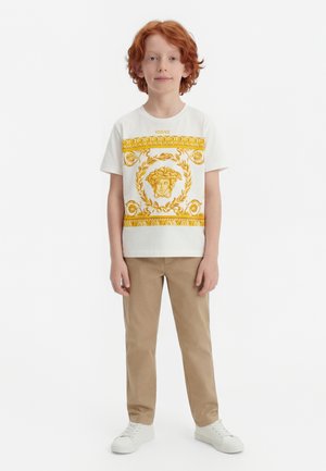 Versace GARLAND MEDUSA PRINT UNISEX - T-shirt print - white/gold