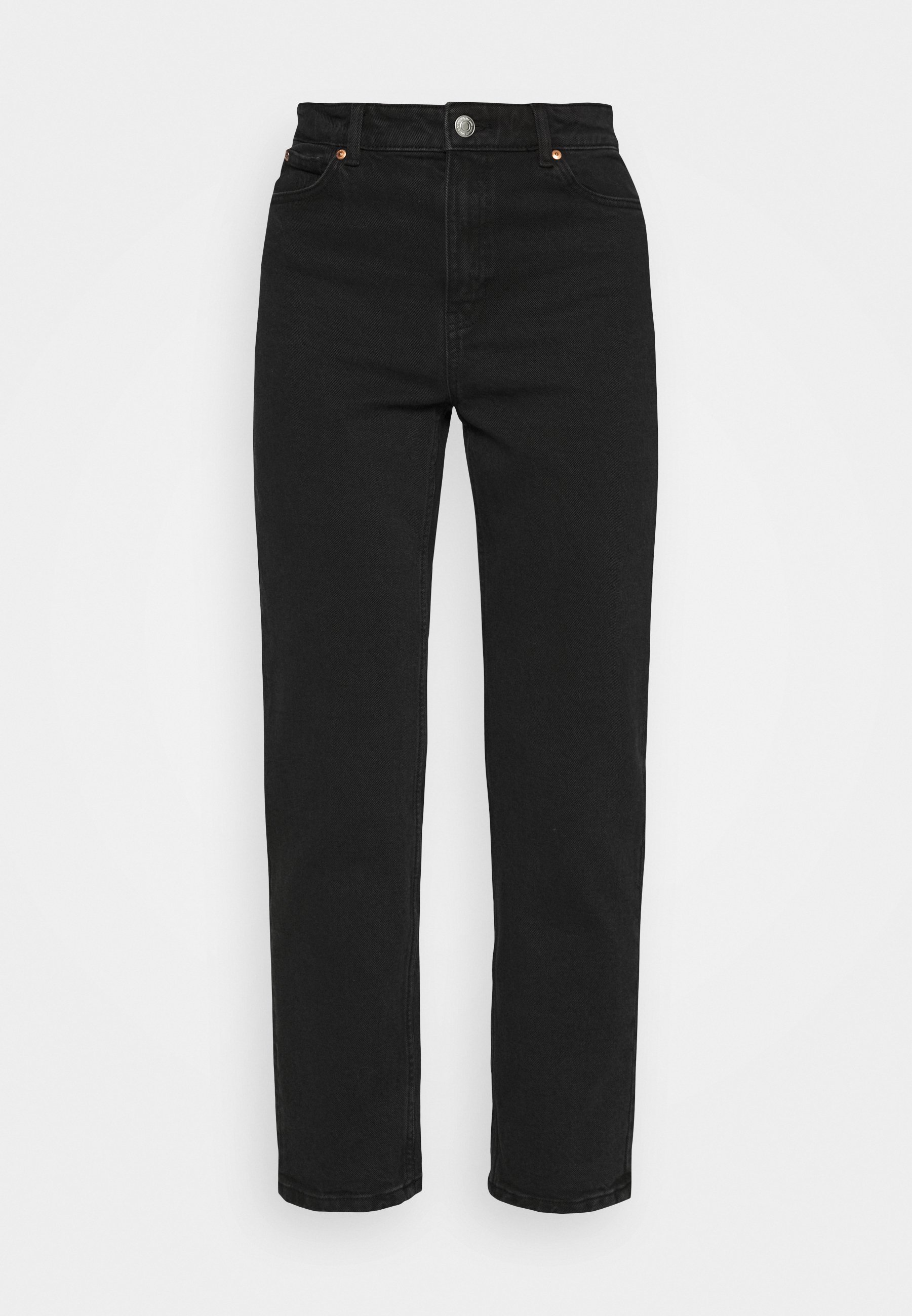 Black straight leg jeans