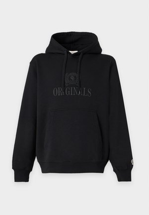 Jack & Jones, JORFREDERIKSBERG MONOGRAM HOOD - Hoodie - black