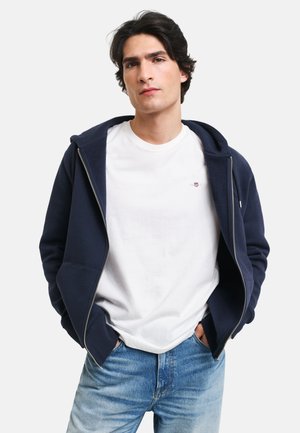 EMBOSSED ZIP - Sweatjacke - evening blue