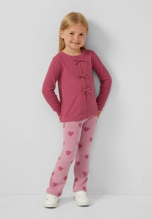 MIT GLITZERBUND UND PRINT - Leggings - Trousers - zartrosa