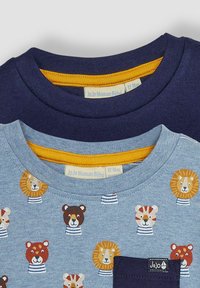 JoJo Maman Bébé 2-PACK REGULAR FIT - Paprasti marškinėliai - blue safari cats
