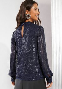 Friends Like These SEQUIN LONG SLEEVE - REGULAR FIT - Blūze - navy blue