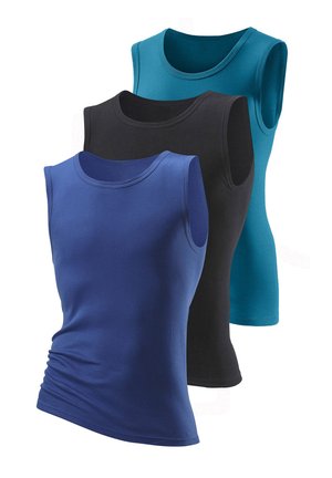 MUSCLE - Top - royalblau schwarz petrol
