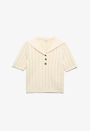 Marks & Spencer, SAILOR COLLAR POINTELLE - Blouse - ivory mix