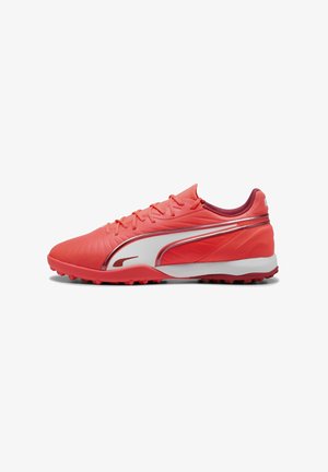 KING MATCH TT - Botines de fútbol para césped - glowing red white red fire