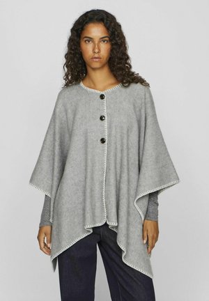 GEKNÖPFTER - Poncho - light grey melange