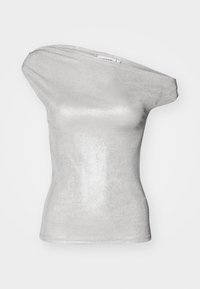 SHIMMER DRAPE - Print T-shirt - silver